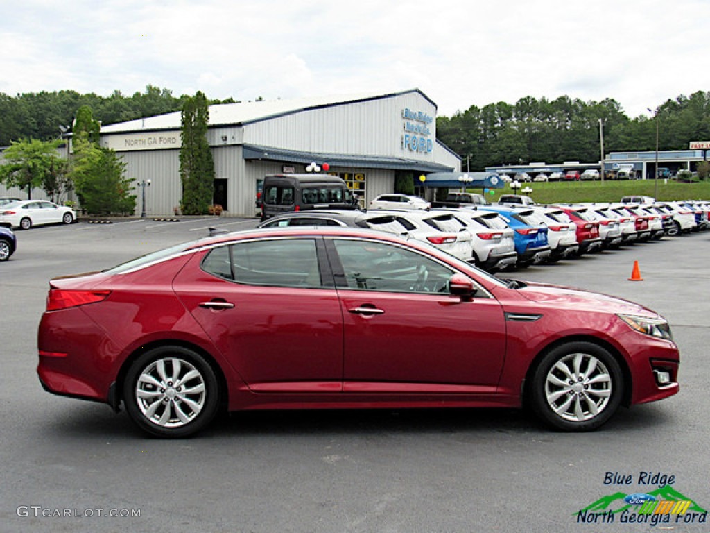 2014 Optima EX - Remington Red / Beige photo #6