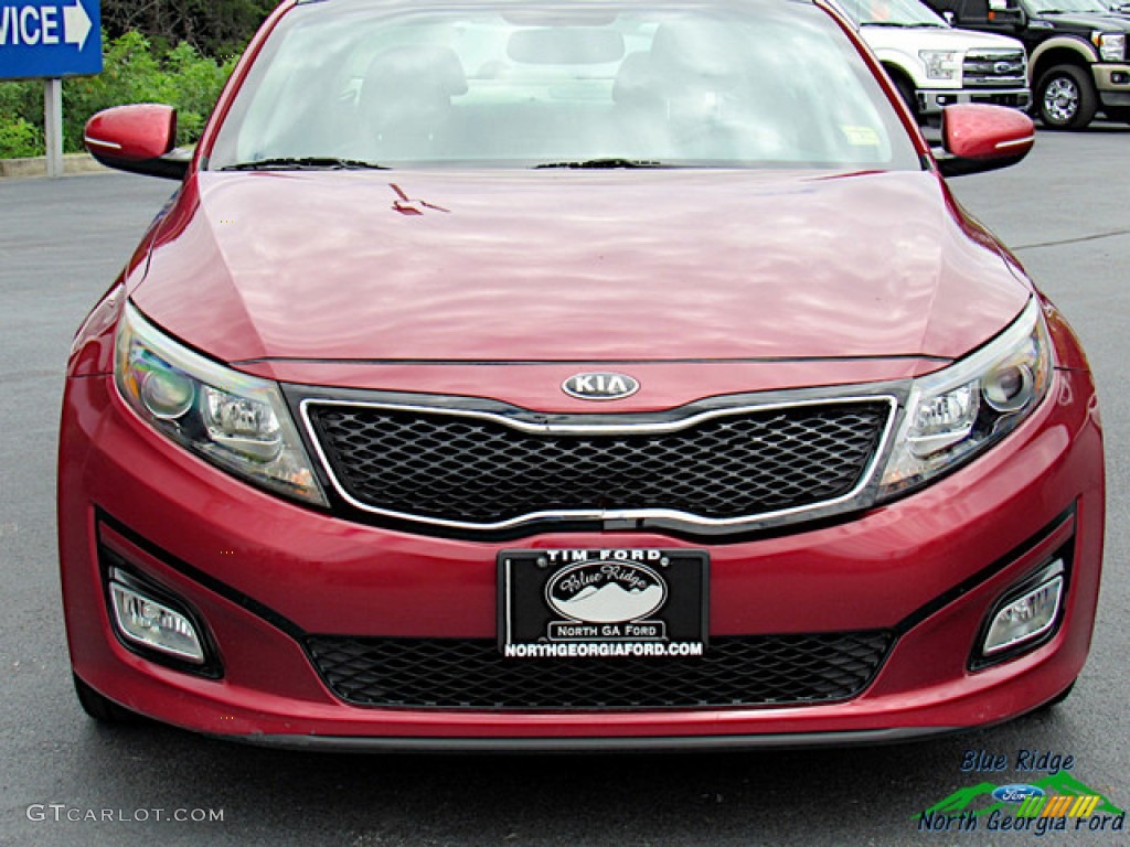 2014 Optima EX - Remington Red / Beige photo #8