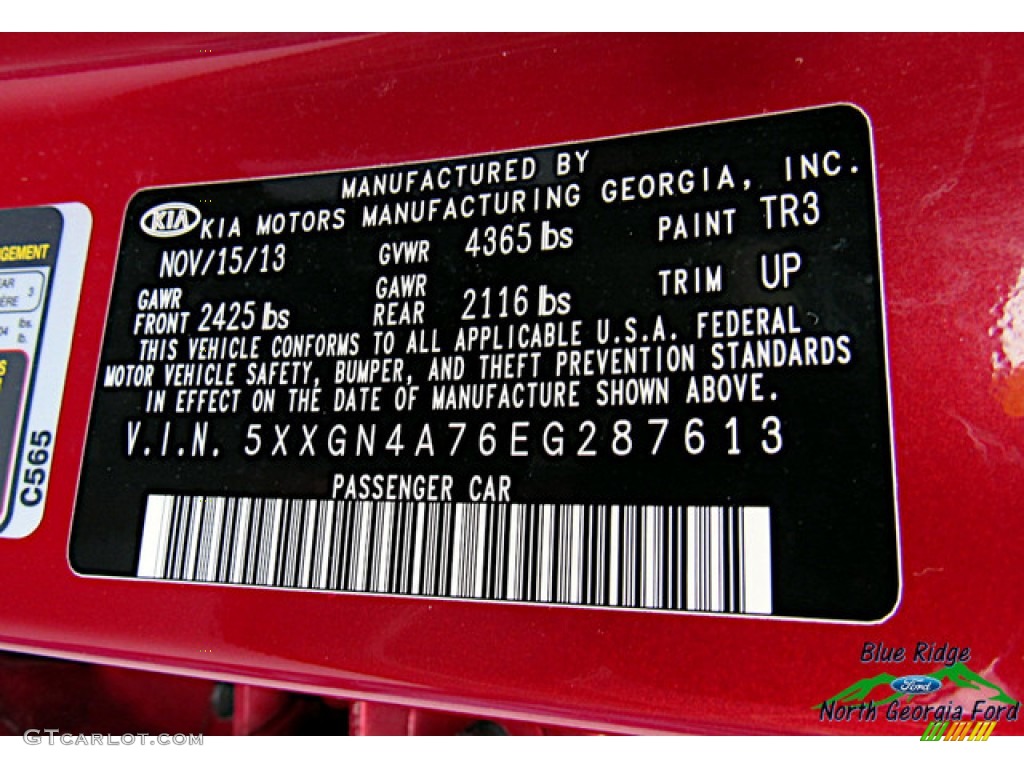2014 Optima EX - Remington Red / Beige photo #25