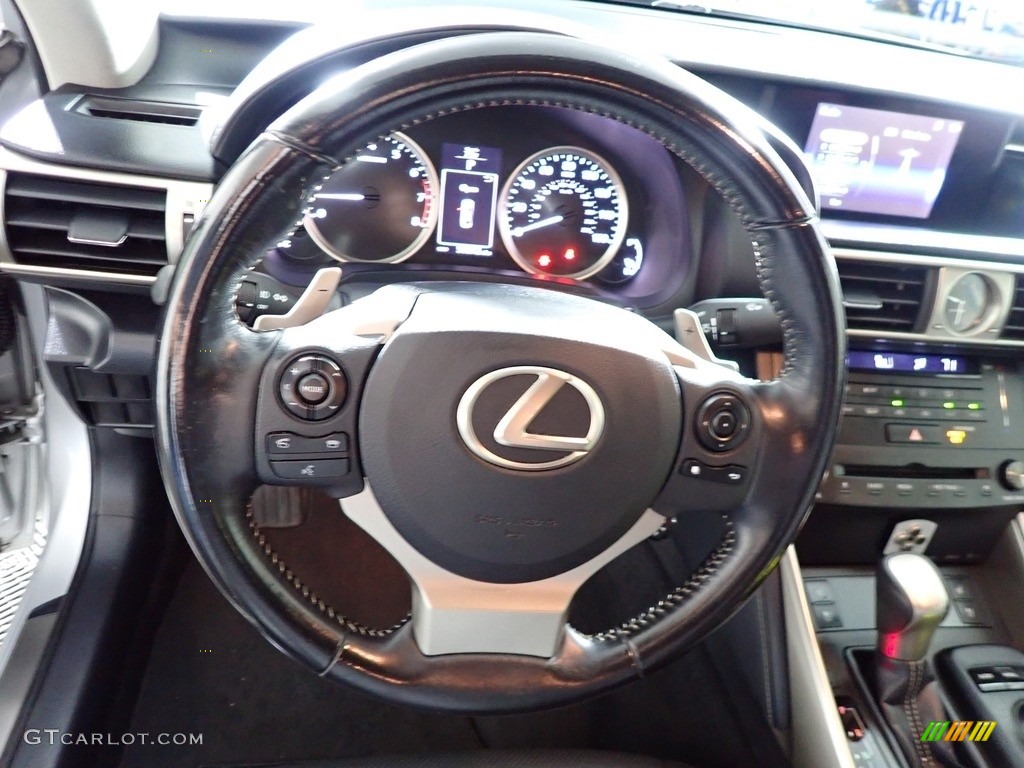 2016 Lexus IS 300 AWD Black Steering Wheel Photo #139032305