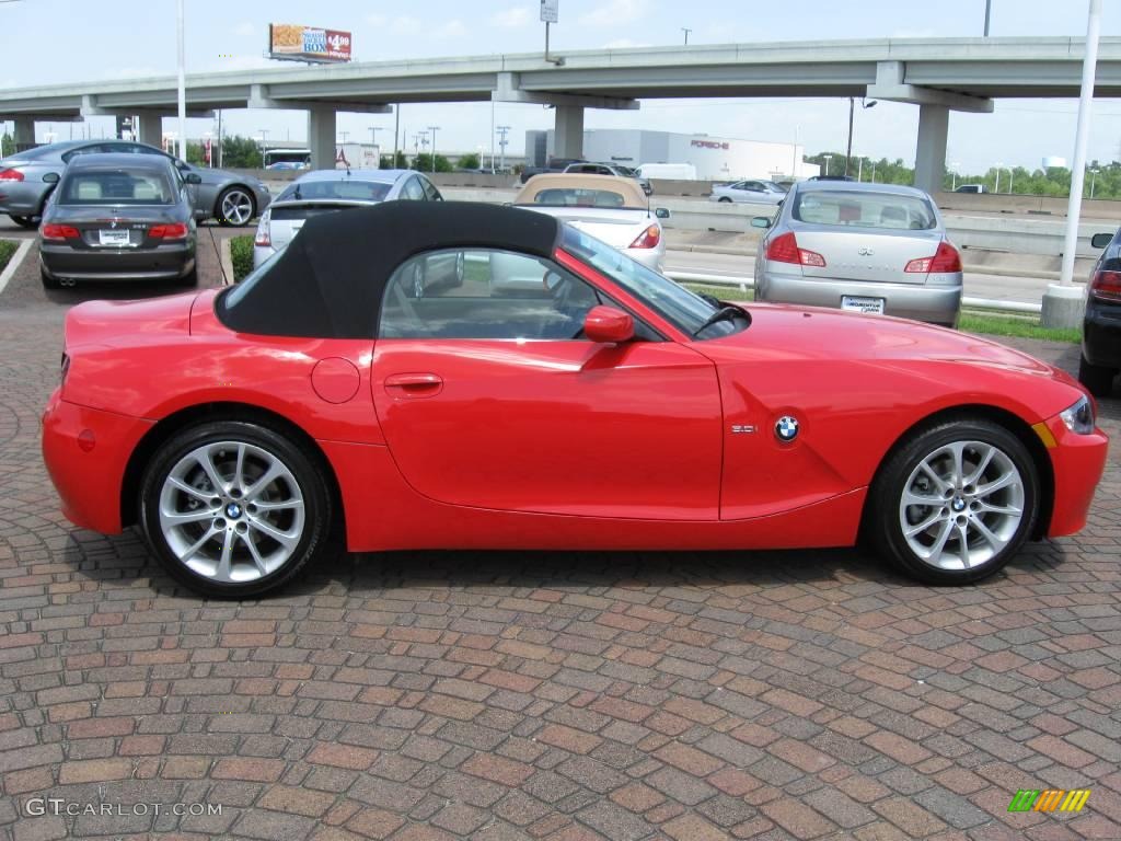 2007 Z4 3.0i Roadster - Bright Red / Beige photo #10