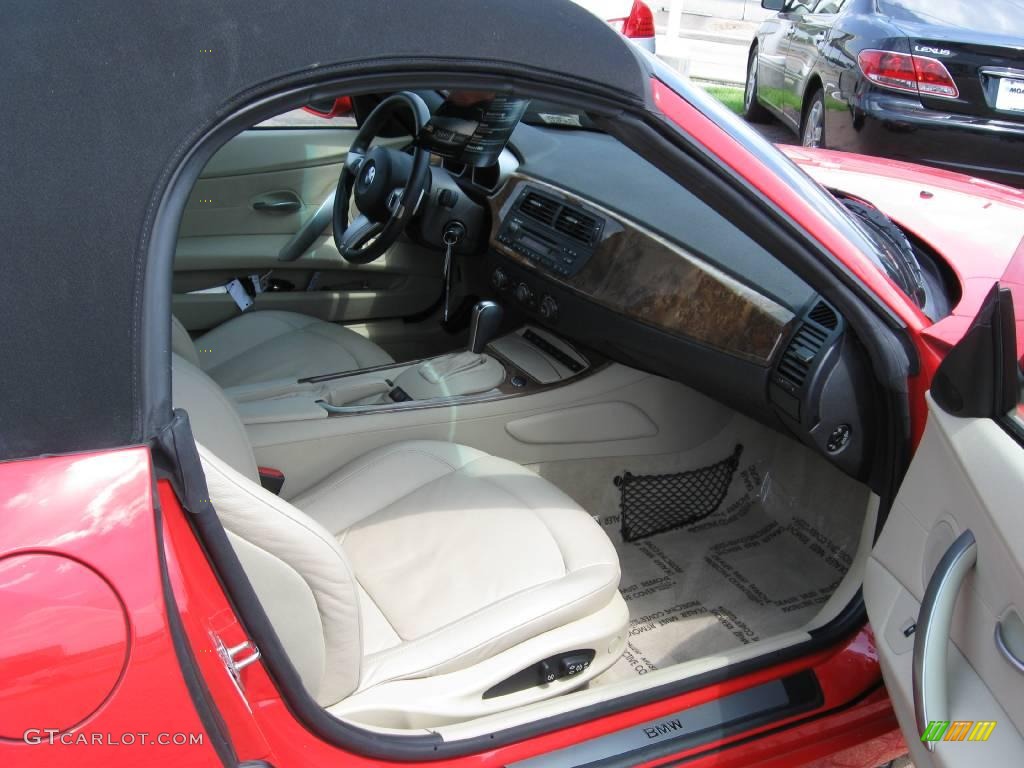 2007 Z4 3.0i Roadster - Bright Red / Beige photo #13