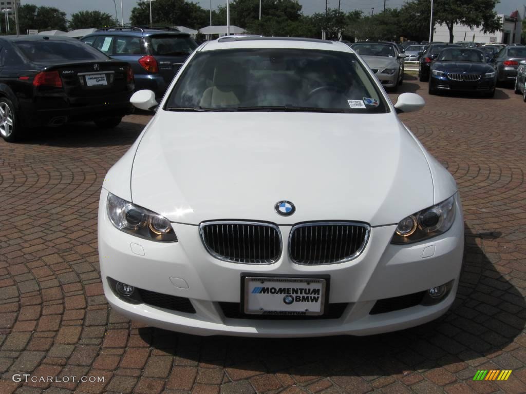 2008 3 Series 328i Coupe - Alpine White / Beige photo #3