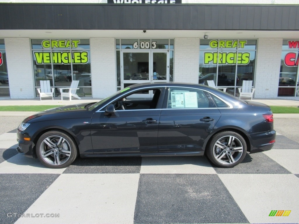 2018 A4 2.0T Prestige quattro - Moonlight Blue Metallic / Rock Gray/Gray photo #1