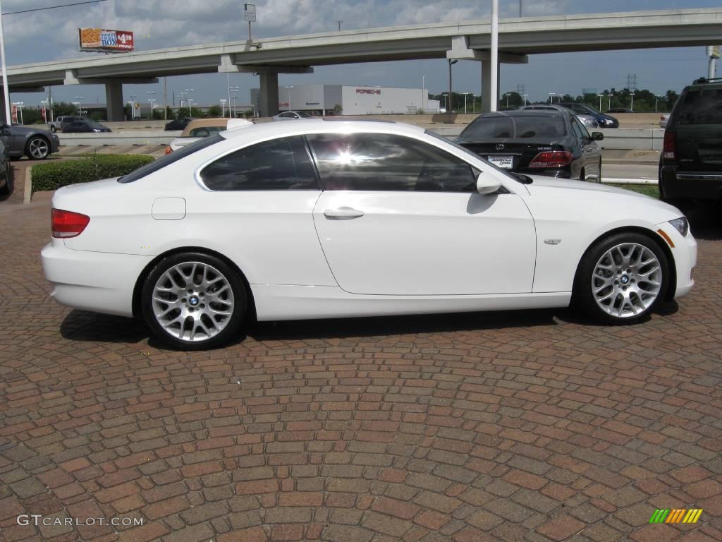 2008 3 Series 328i Coupe - Alpine White / Beige photo #12