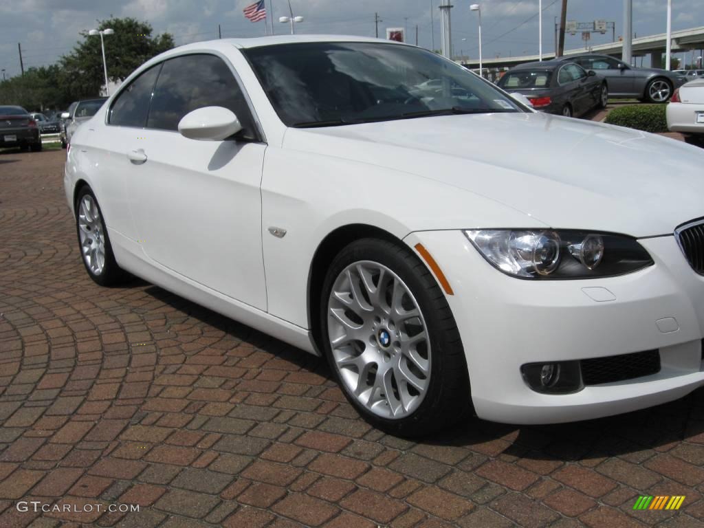 2008 3 Series 328i Coupe - Alpine White / Beige photo #13