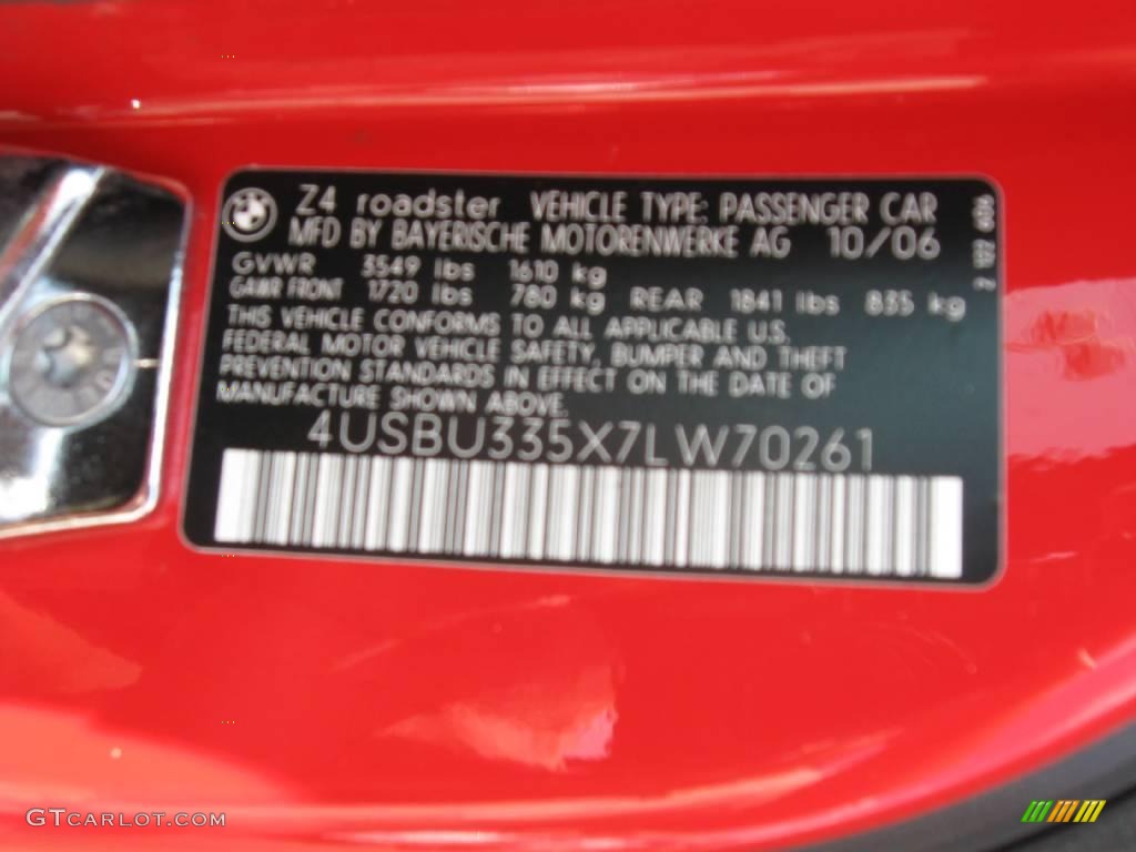 2007 Z4 3.0i Roadster - Bright Red / Beige photo #26