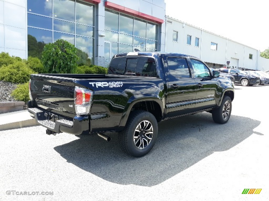 2020 Tacoma TRD Sport Double Cab 4x4 - Midnight Black Metallic / TRD Cement/Black photo #27