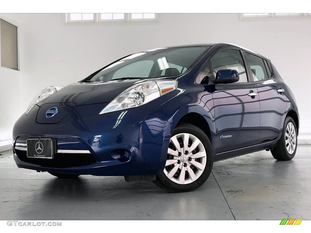 2016 LEAF S - Deep Blue Pearl / Black photo #12