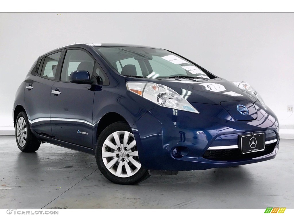 Deep Blue Pearl 2016 Nissan LEAF S Exterior Photo #139037816