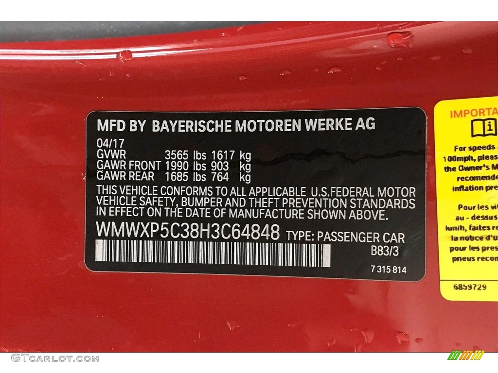 2017 Hardtop Cooper 2 Door - Blazing Red Metallic / Carbon Black photo #35