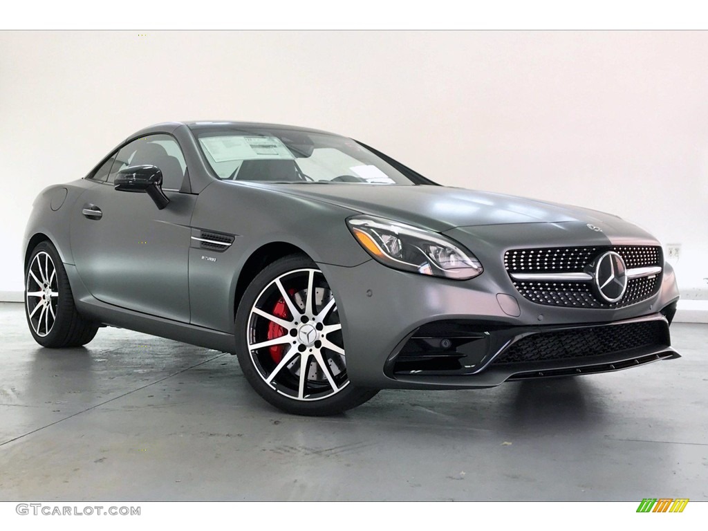 2020 SLC 43 AMG Roadster - designo Shadow Gray Magno (Matte) / Black photo #12