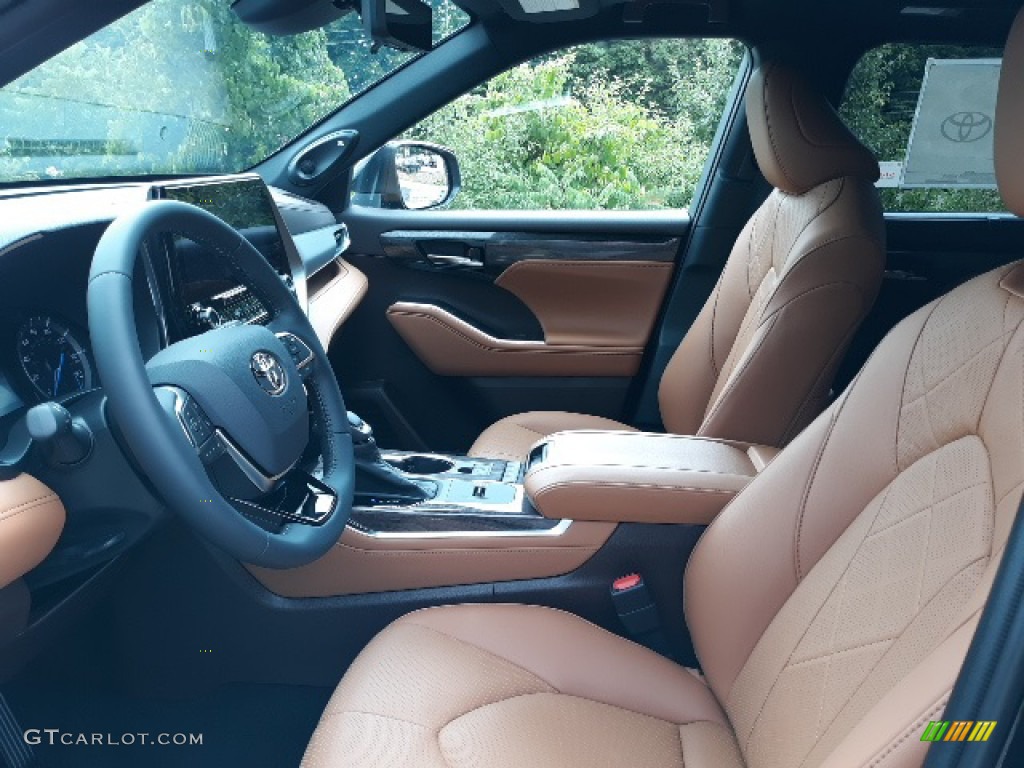 Glazed Caramel Interior 2020 Toyota Highlander Hybrid Platinum AWD Photo #139040675