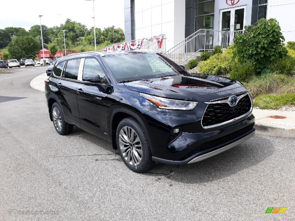 2020 Highlander Hybrid Platinum AWD - Midnight Black Metallic / Glazed Caramel photo #29