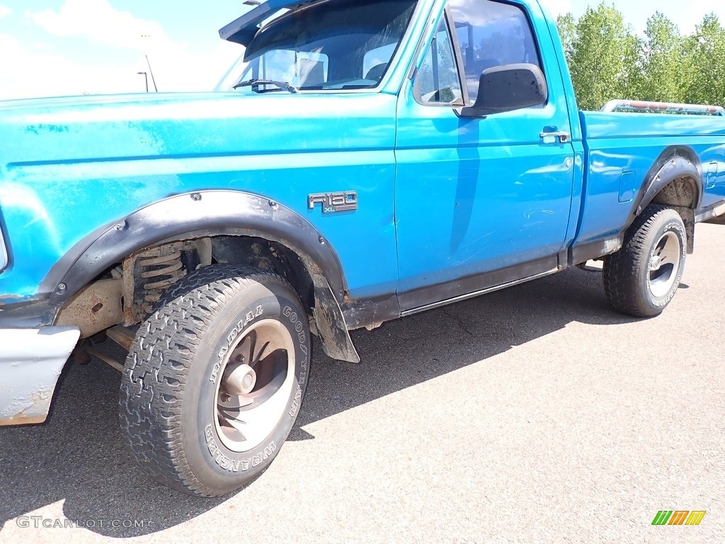 1994 F150 XL Regular Cab - Lapis Metallic / Blue photo #5