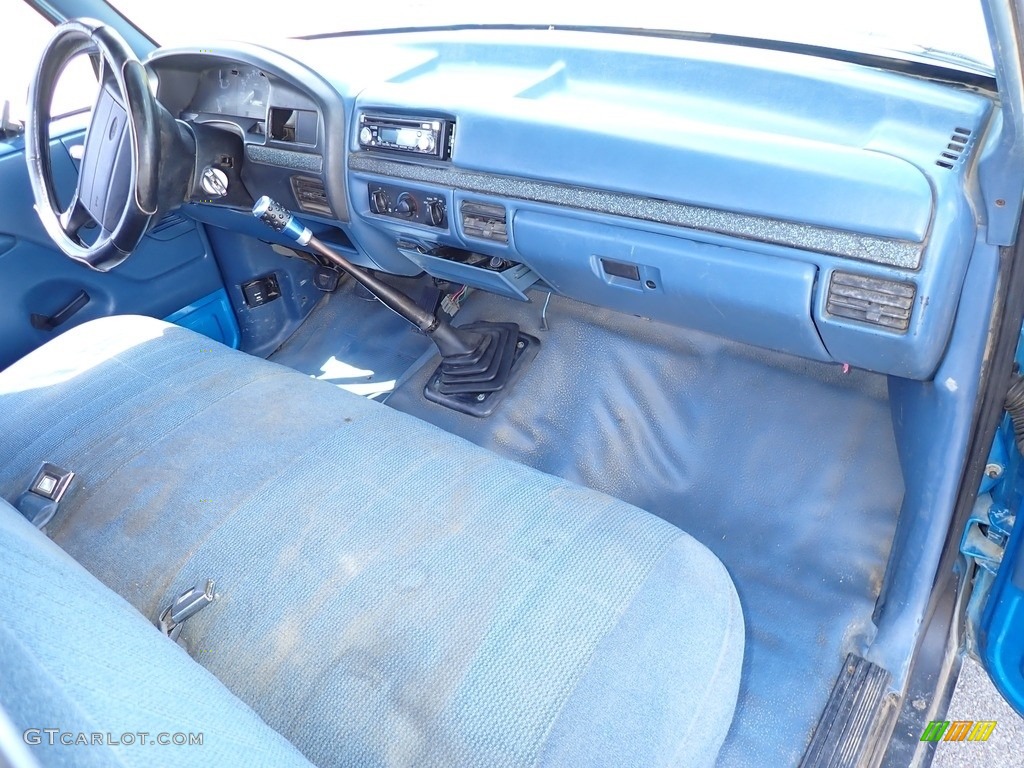 1994 F150 XL Regular Cab - Lapis Metallic / Blue photo #16