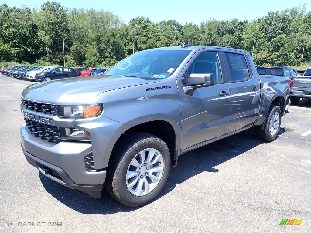 2020 Silverado 1500 Custom Crew Cab 4x4 - Satin Steel Metallic / Jet Black photo #1