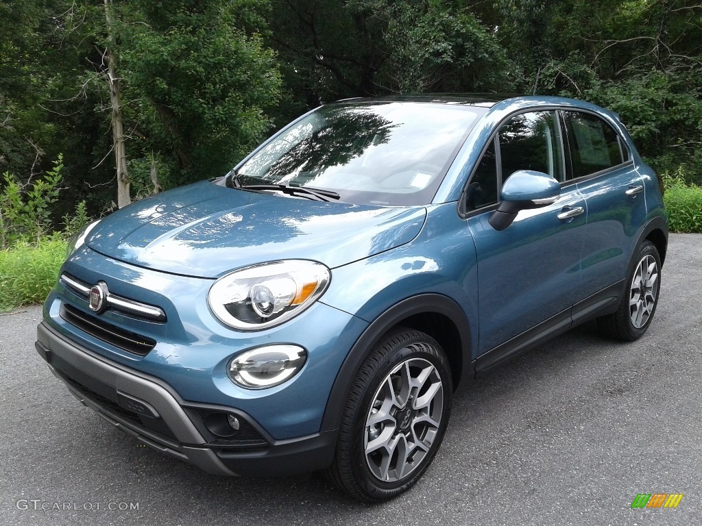 Blue Sky Metallic 2020 Fiat 500X Trekking AWD Exterior Photo #139047625