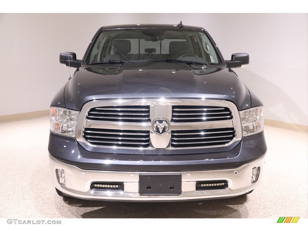 2017 1500 Big Horn Crew Cab 4x4 - Maximum Steel Metallic / Black/Diesel Gray photo #2