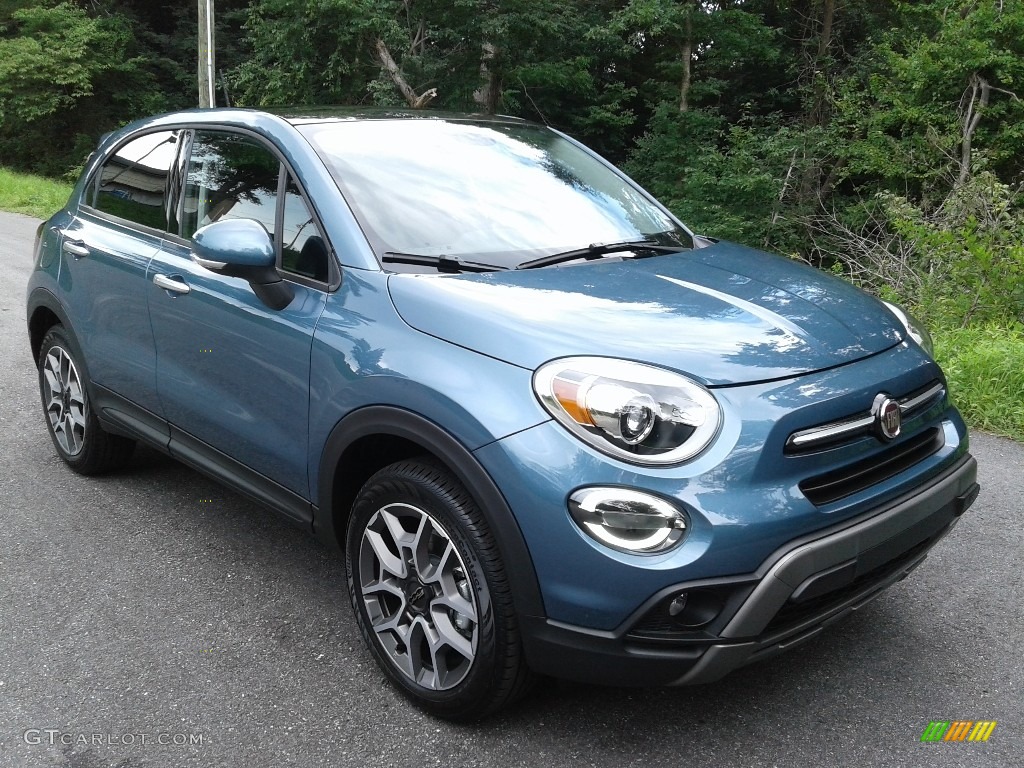 Blue Sky Metallic 2020 Fiat 500X Trekking AWD Exterior Photo #139047676