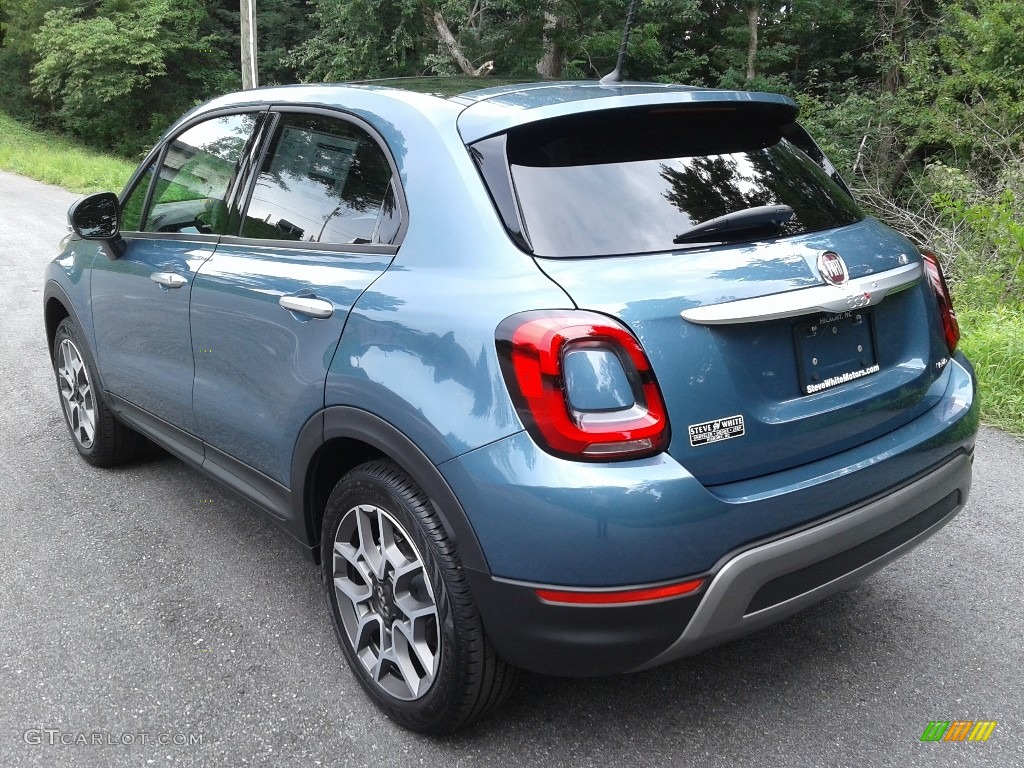 2020 500X Trekking AWD - Blue Sky Metallic / Black photo #8
