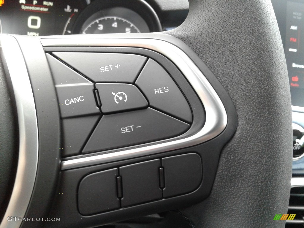 2020 Fiat 500X Trekking AWD Black Steering Wheel Photo #139048039