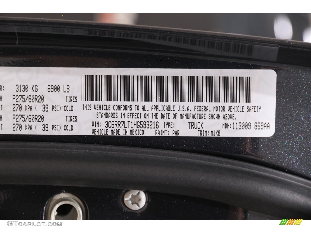 2017 1500 Big Horn Crew Cab 4x4 - Maximum Steel Metallic / Black/Diesel Gray photo #26