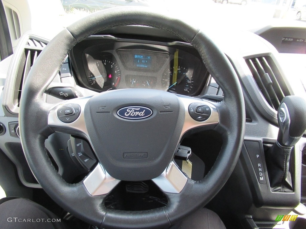 2016 Ford Transit 350 Van XLT LR Long Charcoal Black Steering Wheel Photo #139048891