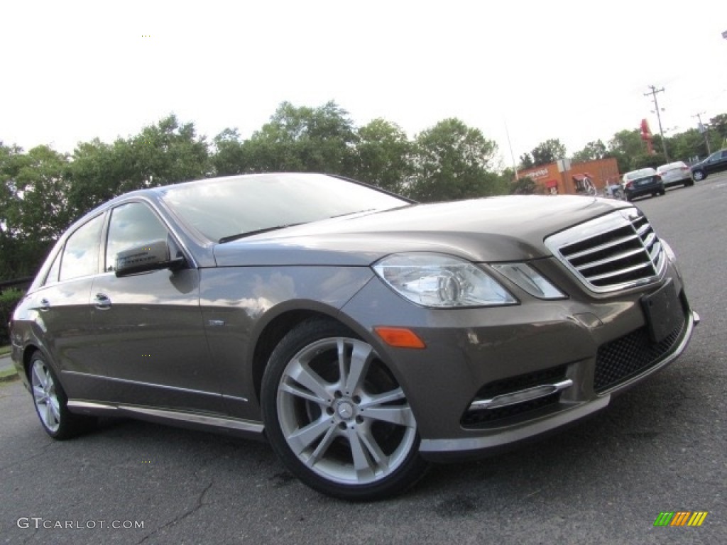 2012 E 350 4Matic Sedan - Indium Grey Metallic / Almond/Mocha photo #1