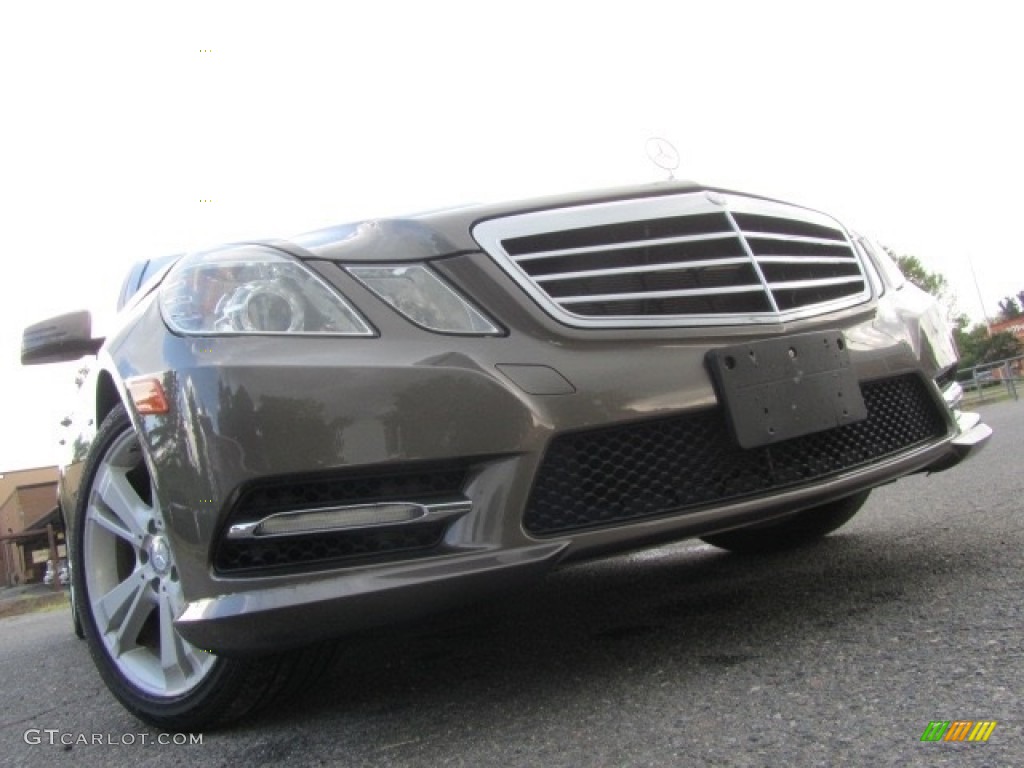 2012 E 350 4Matic Sedan - Indium Grey Metallic / Almond/Mocha photo #2