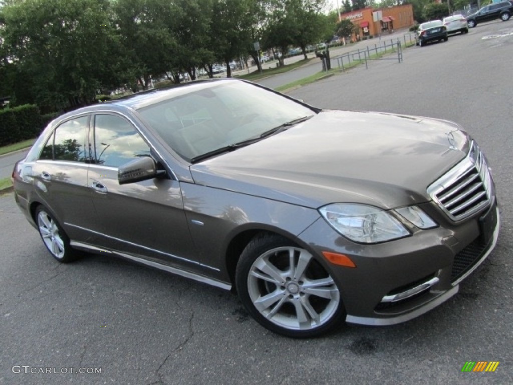 2012 E 350 4Matic Sedan - Indium Grey Metallic / Almond/Mocha photo #3