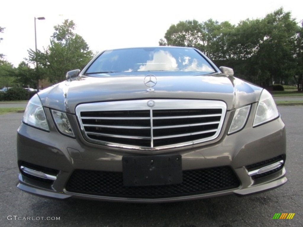 2012 E 350 4Matic Sedan - Indium Grey Metallic / Almond/Mocha photo #4