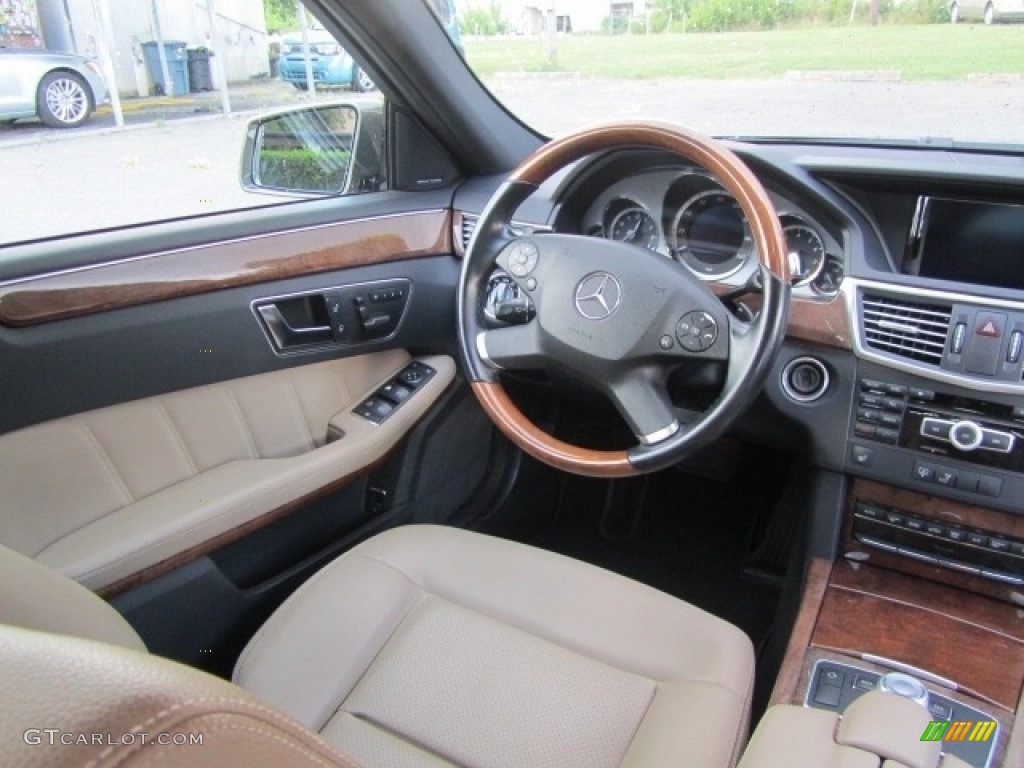 2012 E 350 4Matic Sedan - Indium Grey Metallic / Almond/Mocha photo #12