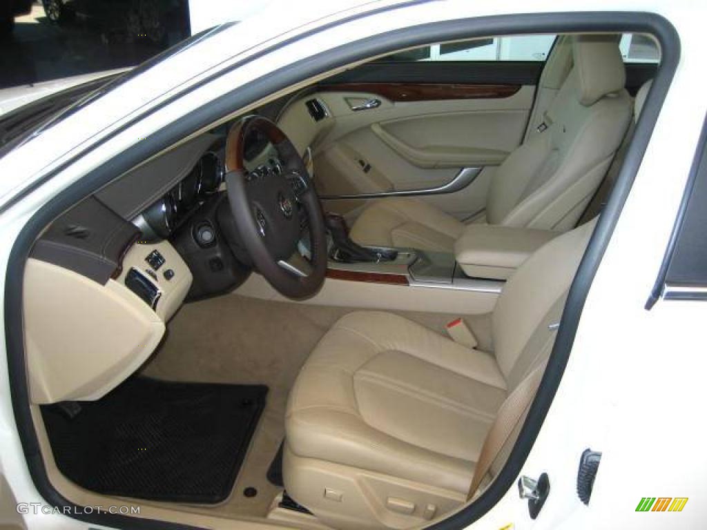 2009 CTS Sedan - White Diamond Tri-Coat / Cashmere/Cocoa photo #4