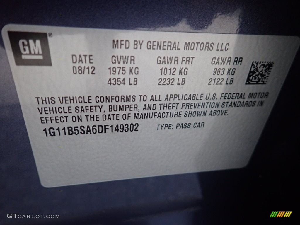 2013 Malibu LS - Atlantis Blue Metallic / Jet Black/Titanium photo #24