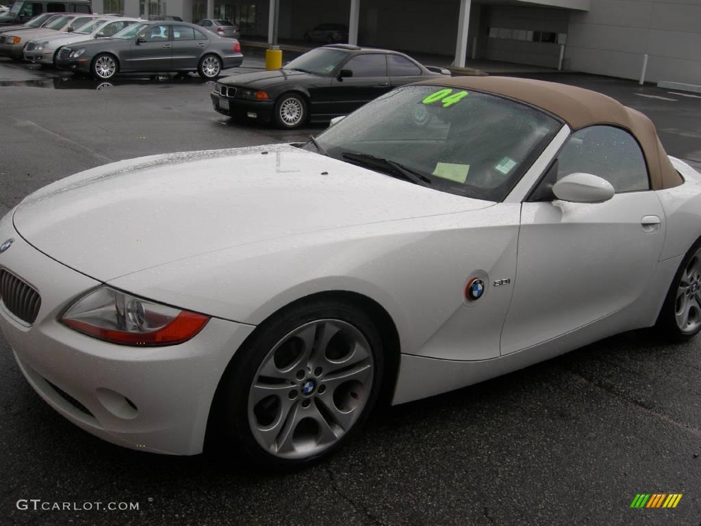 2004 Z4 3.0i Roadster - Alpine White / Dark Beige photo #4