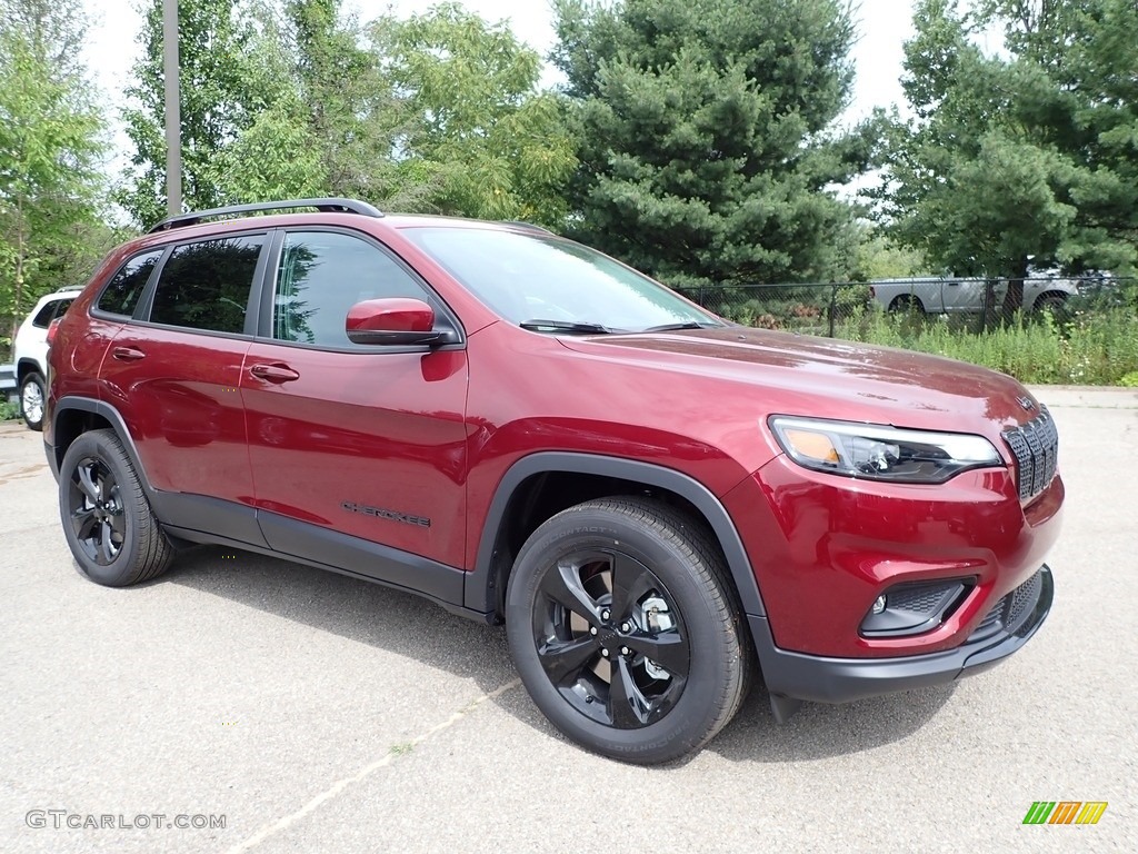 2020 Cherokee Altitude 4x4 - Velvet Red Pearl / Black photo #3