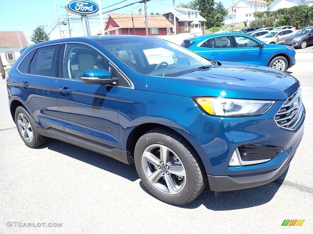 2020 Edge SEL AWD - Dark Persian Green Metallic / Dune photo #8