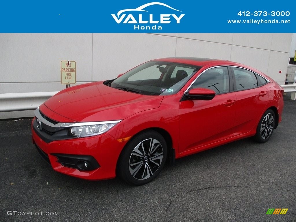 2017 Civic EX-L Sedan - Rallye Red / Black photo #1