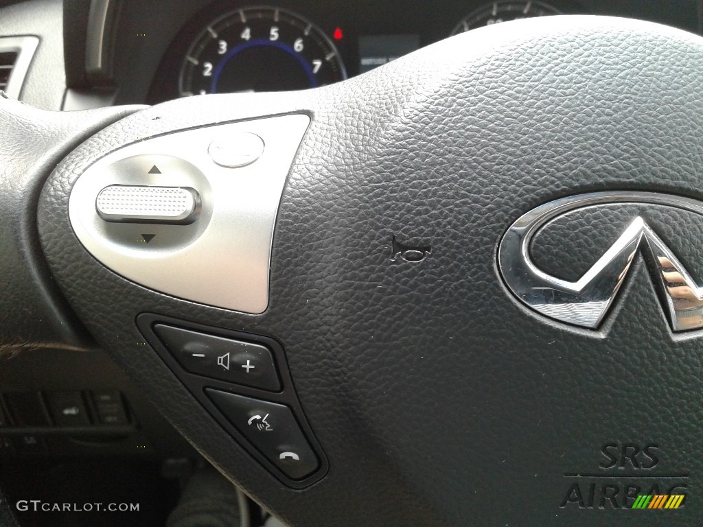 2017 Infiniti QX70 AWD Graphite Steering Wheel Photo #139065156