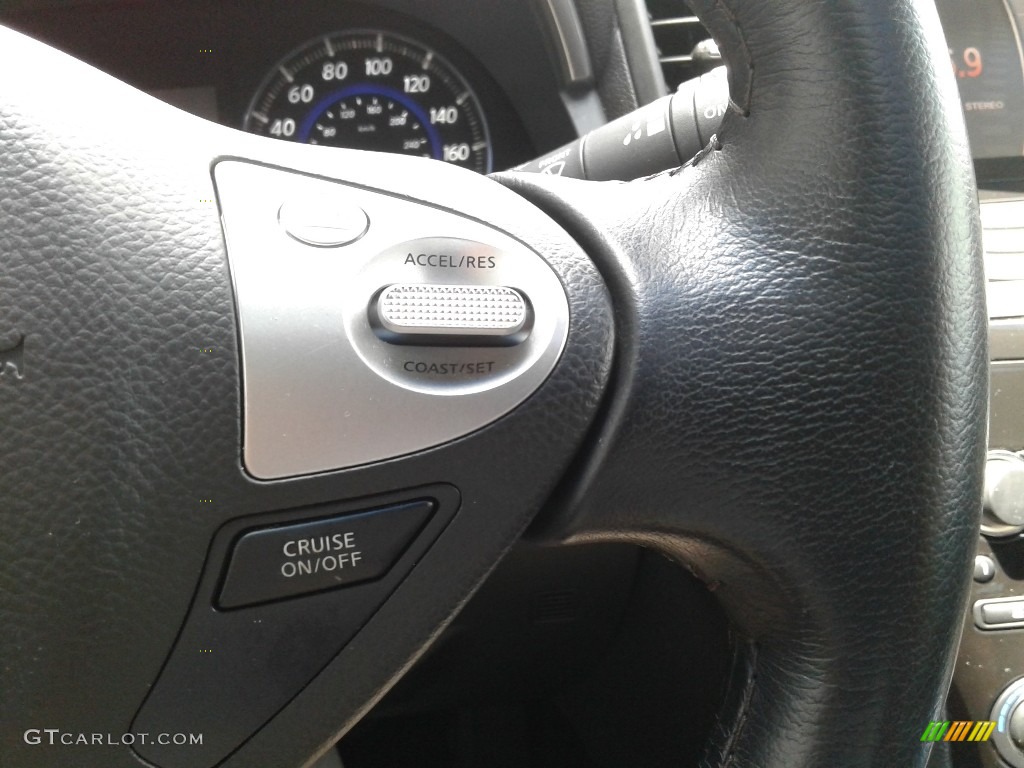 2017 Infiniti QX70 AWD Graphite Steering Wheel Photo #139065180