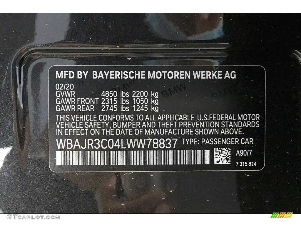 2020 5 Series 530i Sedan - Dark Graphite Metallic / Mocha photo #18