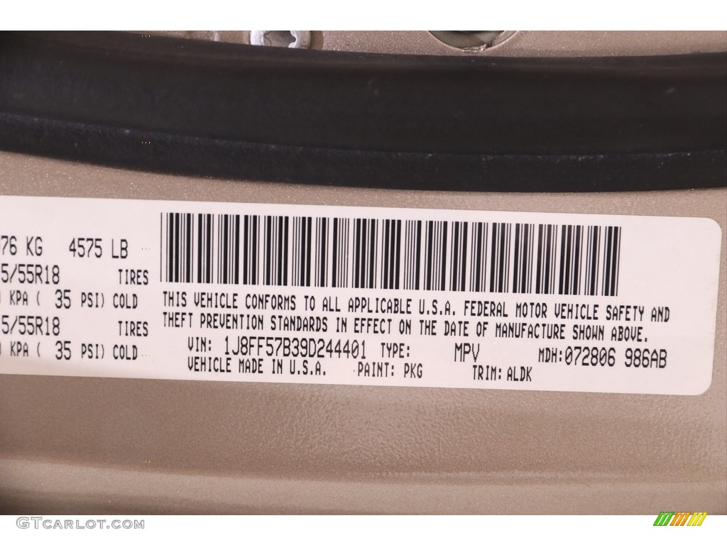 2009 Jeep Compass Limited 4x4 Color Code Photos
