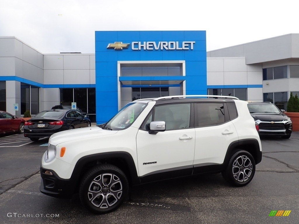 2017 Renegade Limited 4x4 - Alpine White / Bark Brown/Ski Grey photo #1