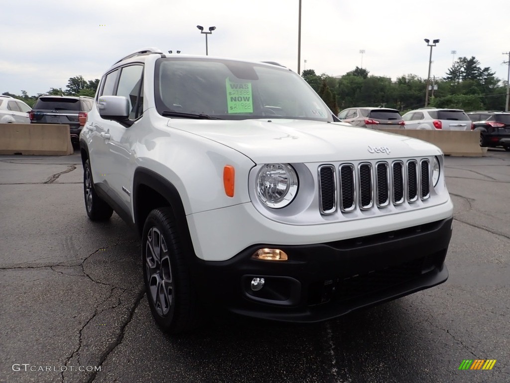 2017 Renegade Limited 4x4 - Alpine White / Bark Brown/Ski Grey photo #11