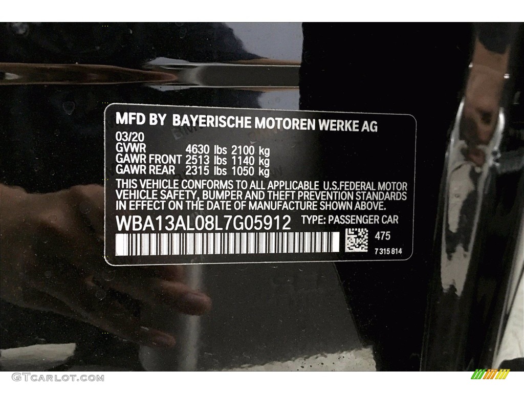 2020 BMW 2 Series M235i xDrive Grand Coupe Color Code Photos