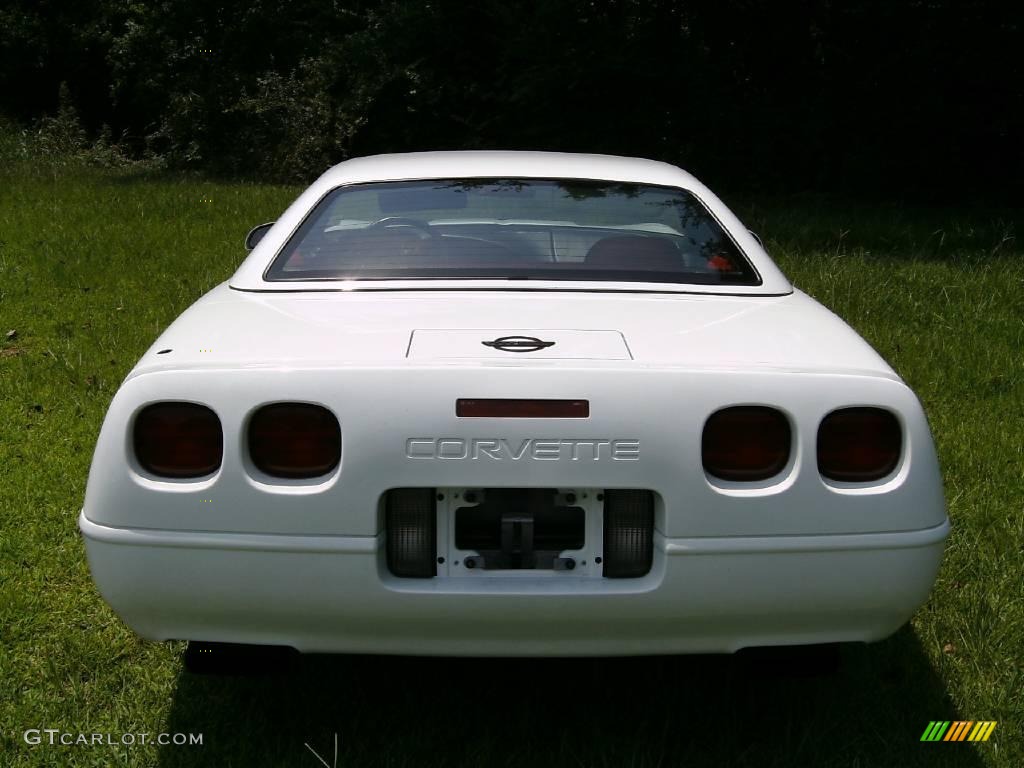 1995 Corvette Convertible - Arctic White / Red photo #6