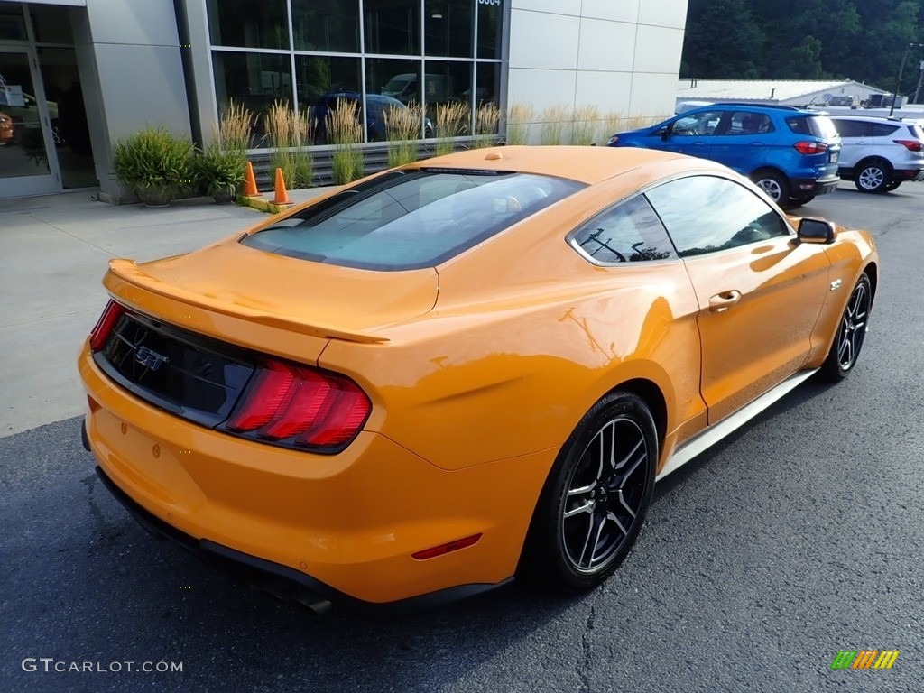 2019 Mustang GT Premium Fastback - Orange Fury / Ebony photo #2