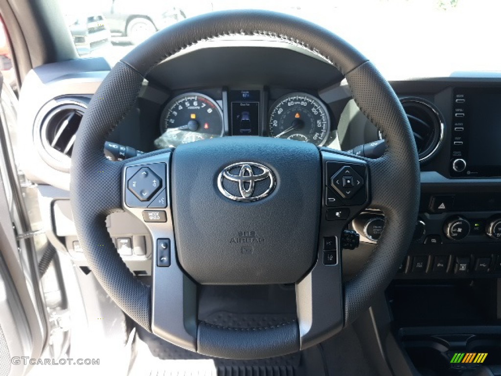 2020 Toyota Tacoma TRD Sport Double Cab 4x4 TRD Cement/Black Steering Wheel Photo #139070809