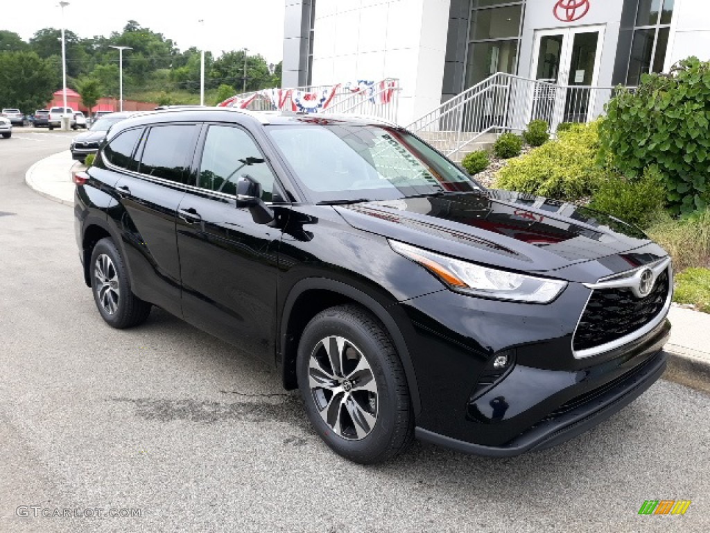 2020 Highlander XLE AWD - Midnight Black Metallic / Black photo #28